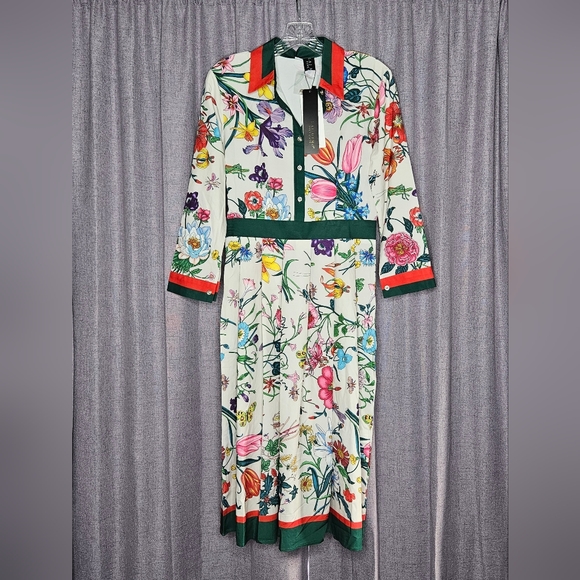 Lai Meng Five Cats Dresses & Skirts - Lai Meng Five Cats A-line dress with pleated skirt size 4 - NEW with tags